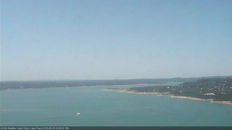 Lake Travis webcam, August 15, 2020 2:00 PM CT