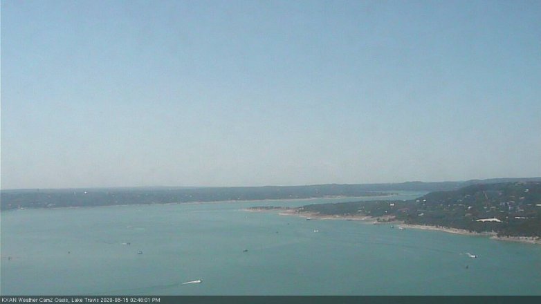 Lake Travis webcam, August 15, 2020 2:45 PM CT