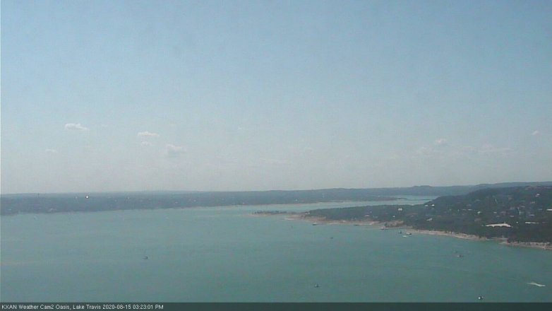Lake Travis webcam, August 15, 2020 3:25 PM CT