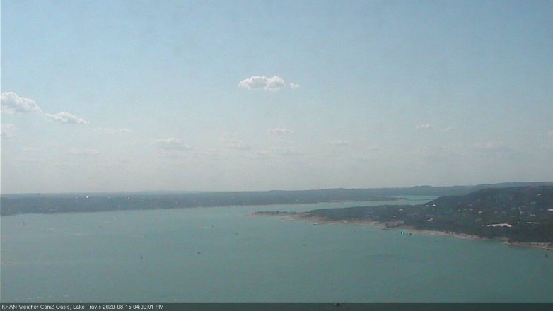 Lake Travis webcam, August 15, 2020 4:00 PM CT