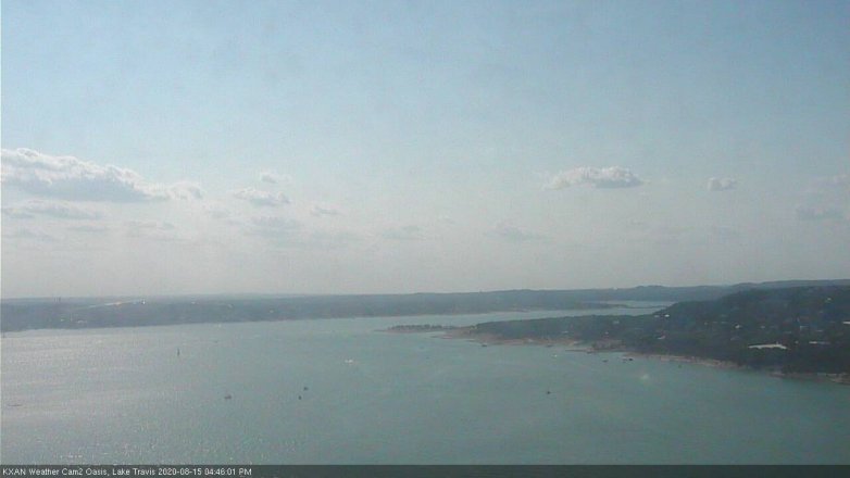 Lake Travis webcam, August 15, 2020 4:45 PM CT