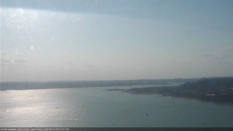 Lake Travis webcam, August 15, 2020 5:25 PM CT