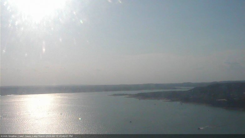 Lake Travis webcam, August 15, 2020 5:45 PM CT
