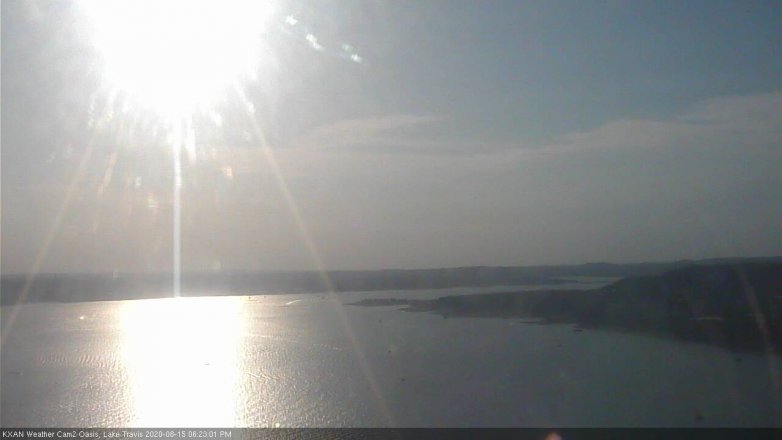 Lake Travis webcam, August 15, 2020 6:25 PM CT