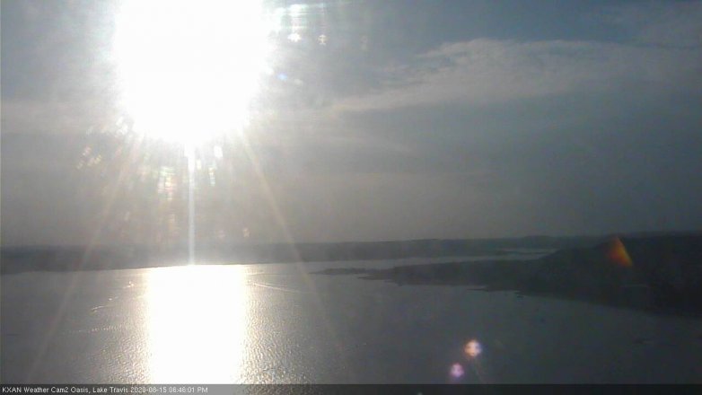 Lake Travis webcam, August 15, 2020 6:45 PM CT