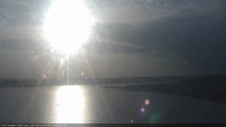 Lake Travis webcam, August 15, 2020 7:00 PM CT
