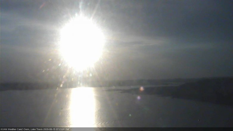 Lake Travis webcam, August 15, 2020 7:25 PM CT