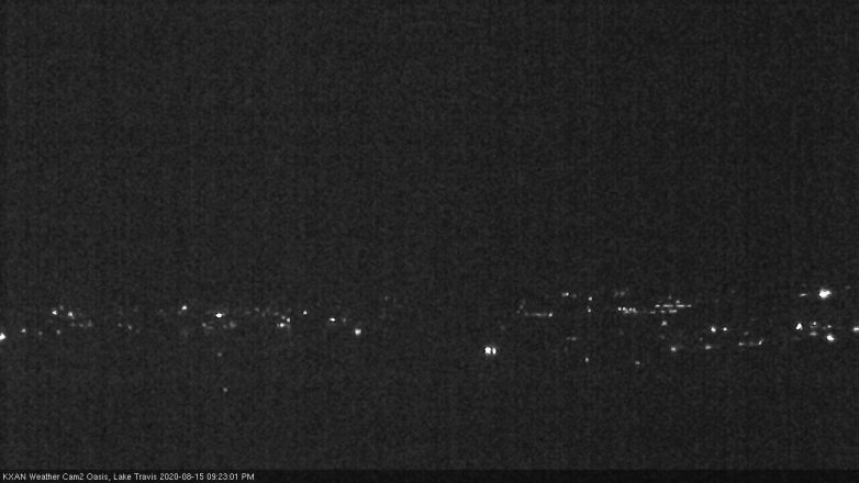 Lake Travis webcam, August 15, 2020 9:25 PM CT