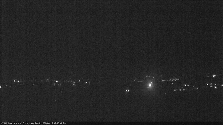 Lake Travis webcam, August 15, 2020 9:45 PM CT