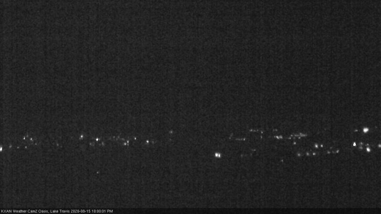 Lake Travis webcam, August 15, 2020 10:00 PM CT