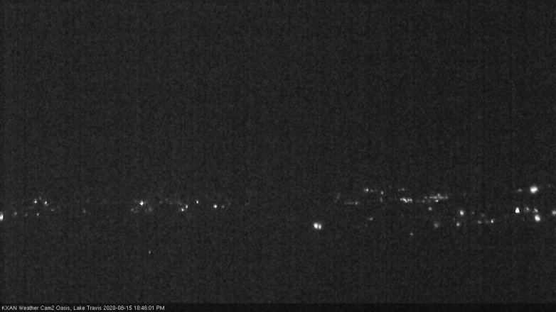 Lake Travis webcam, August 15, 2020 10:45 PM CT