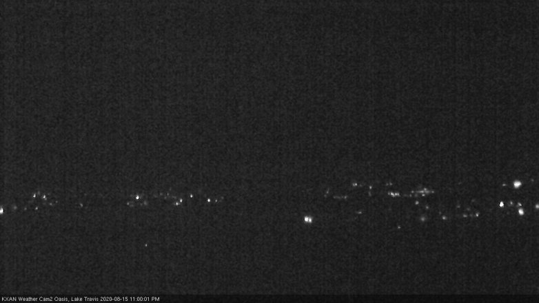 Lake Travis webcam, August 15, 2020 11:00 PM CT