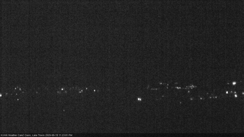 Lake Travis webcam, August 15, 2020 11:25 PM CT