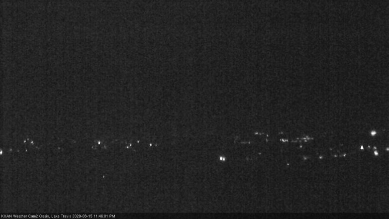 Lake Travis webcam, August 15, 2020 11:45 PM CT