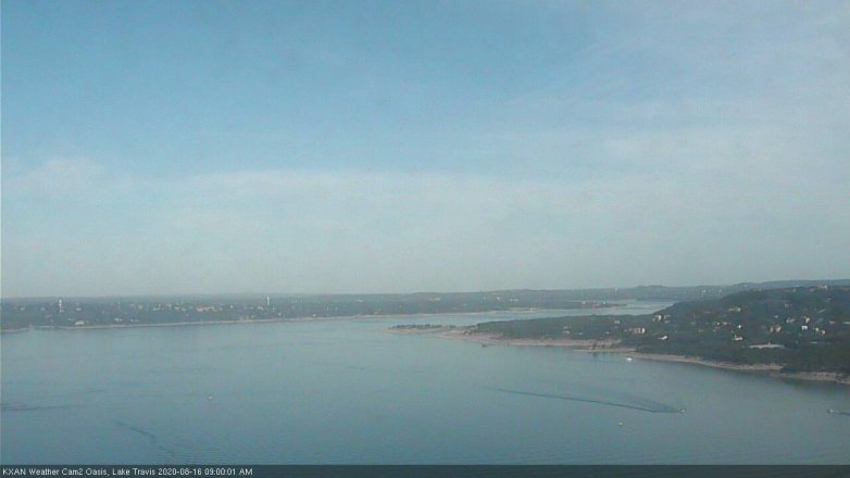 Lake Travis webcam, August 16, 2020 9:00 AM CT