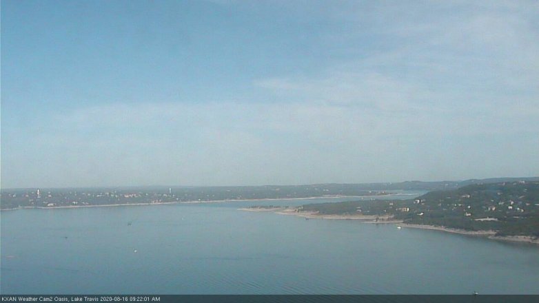 Lake Travis webcam, August 16, 2020 9:25 AM CT