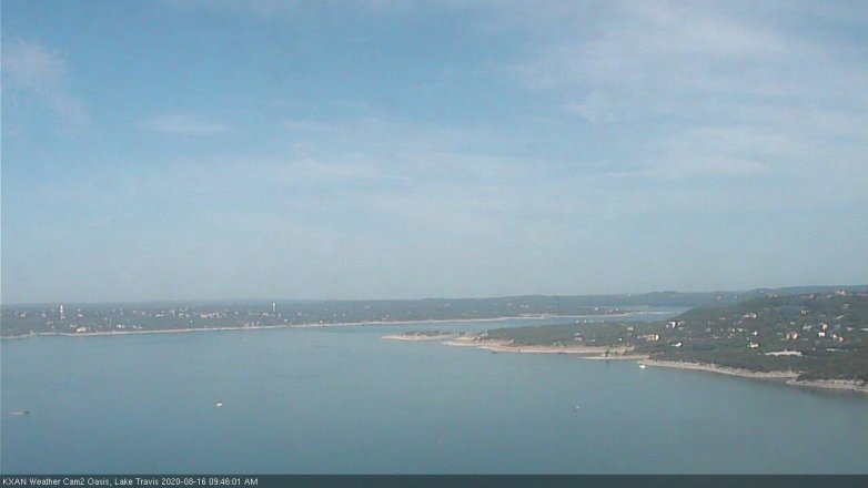 Lake Travis webcam, August 16, 2020 9:45 AM CT