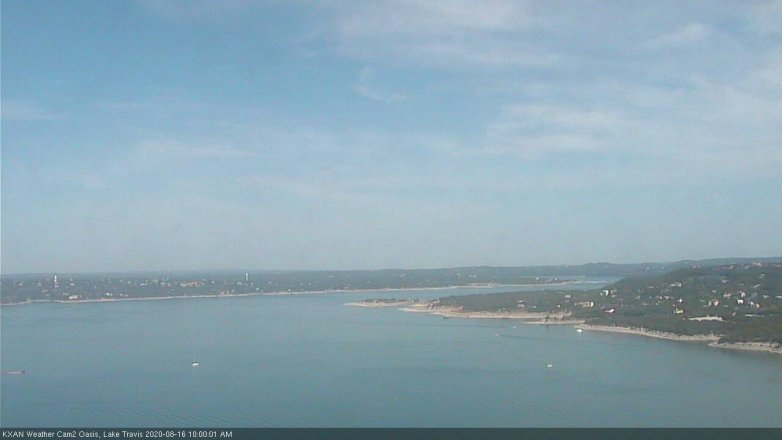Lake Travis webcam, August 16, 2020 10:00 AM CT