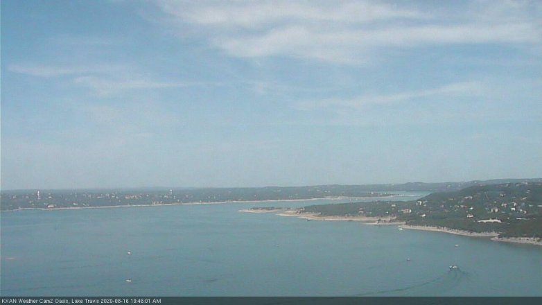 Lake Travis webcam, August 16, 2020 10:45 AM CT