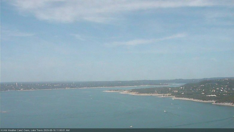 Lake Travis webcam, August 16, 2020 11:00 AM CT