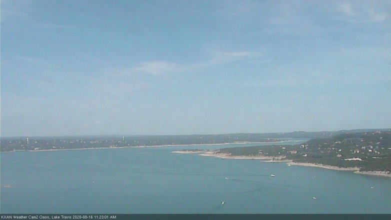 Lake Travis webcam, August 16, 2020 11:25 AM CT
