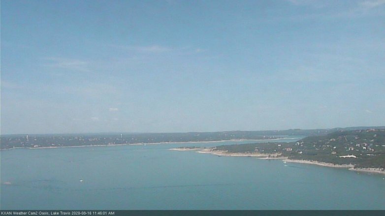 Lake Travis webcam, August 16, 2020 11:45 AM CT