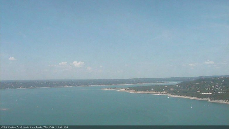 Lake Travis webcam, August 16, 2020 12:25 PM CT