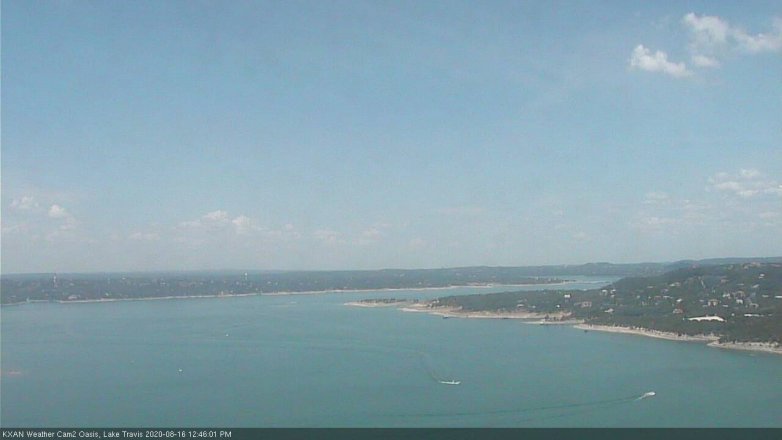 Lake Travis webcam, August 16, 2020 12:45 PM CT