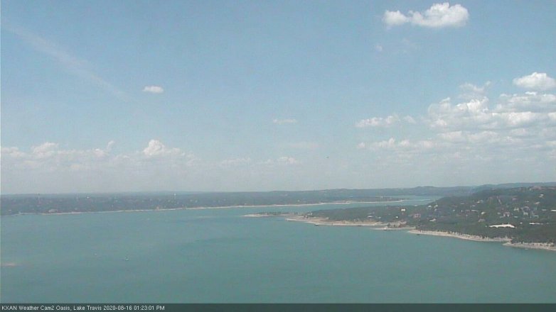 Lake Travis webcam, August 16, 2020 1:25 PM CT