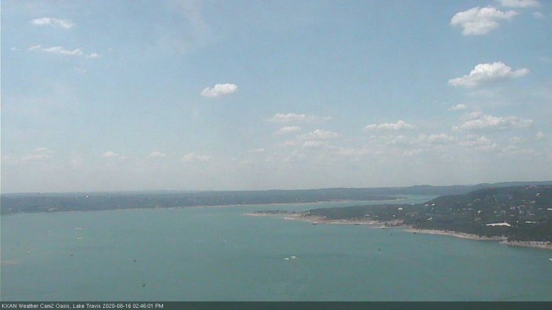Lake Travis webcam, August 16, 2020 2:45 PM CT