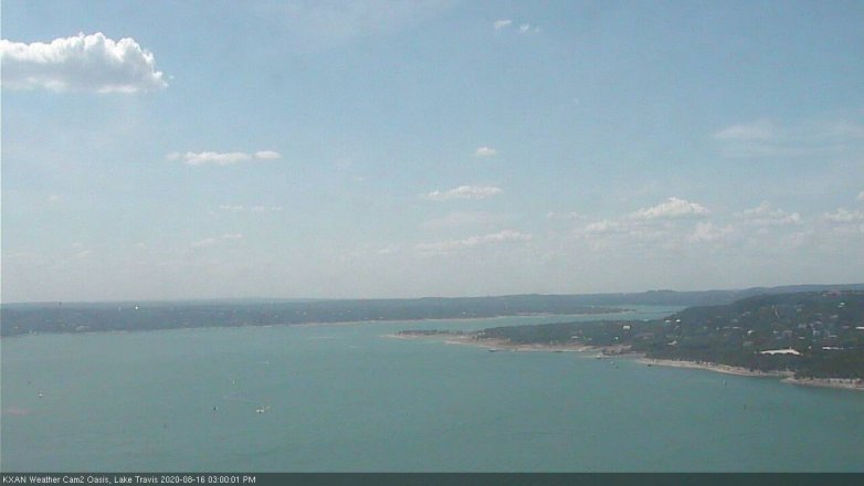 Lake Travis webcam, August 16, 2020 3:00 PM CT