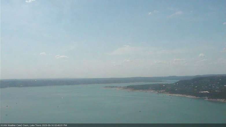 Lake Travis webcam, August 16, 2020 3:45 PM CT