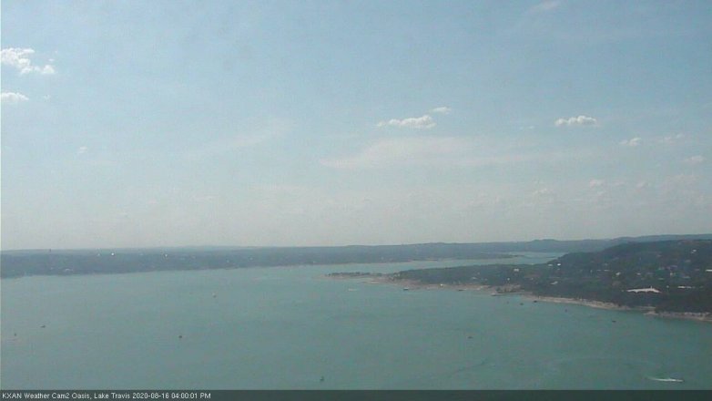Lake Travis webcam, August 16, 2020 4:00 PM CT