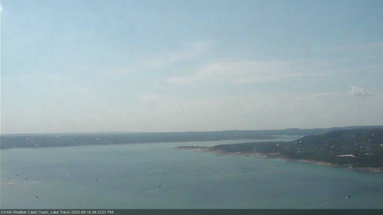 Lake Travis webcam, August 16, 2020 4:25 PM CT