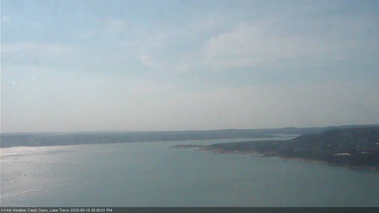 Lake Travis webcam, August 16, 2020 5:00 PM CT