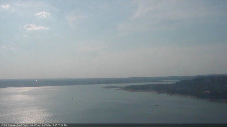 Lake Travis webcam, August 16, 2020 5:25 PM CT