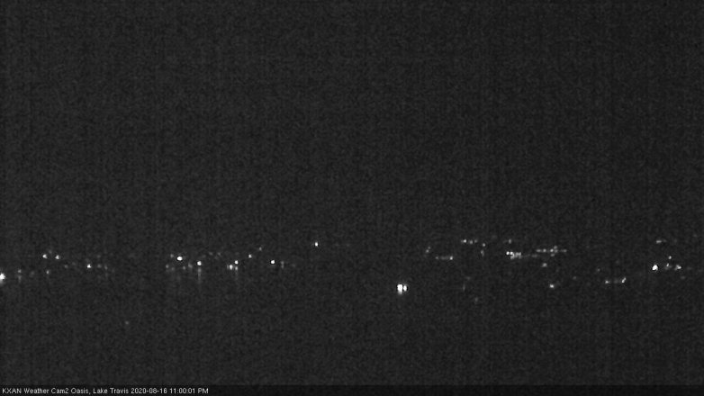 Lake Travis webcam, August 16, 2020 11:00 PM CT