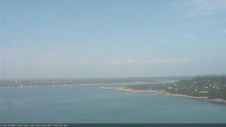 Lake Travis webcam, August 17, 2020 9:25 AM CT