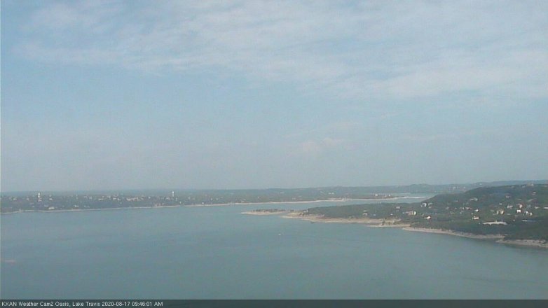 Lake Travis webcam, August 17, 2020 9:45 AM CT