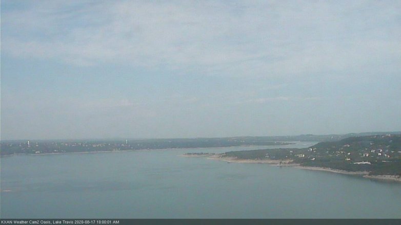Lake Travis webcam, August 17, 2020 10:00 AM CT