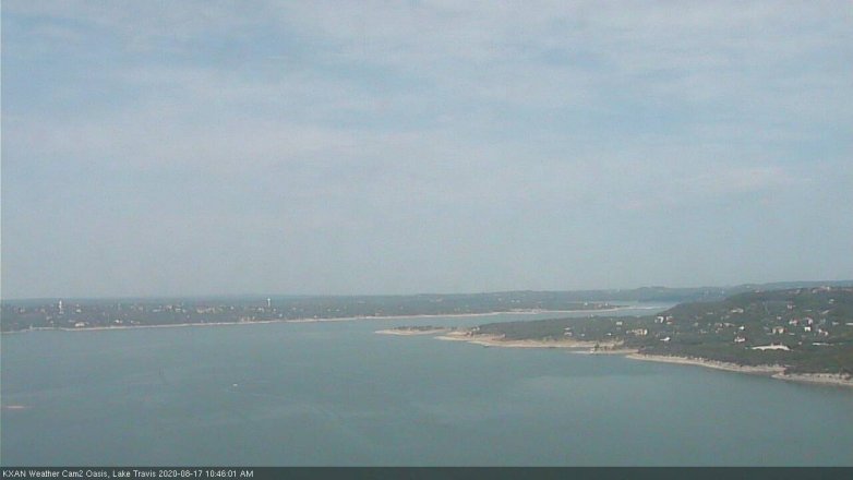 Lake Travis webcam, August 17, 2020 10:45 AM CT