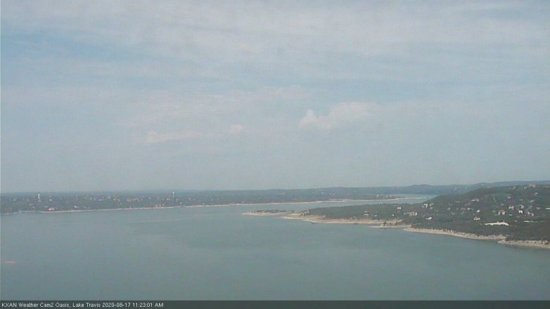 Lake Travis webcam, August 17, 2020 11:25 AM CT