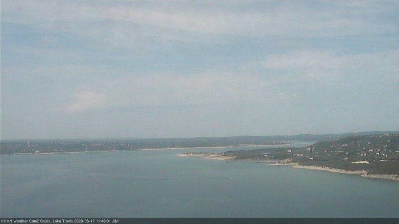 Lake Travis webcam, August 17, 2020 11:45 AM CT