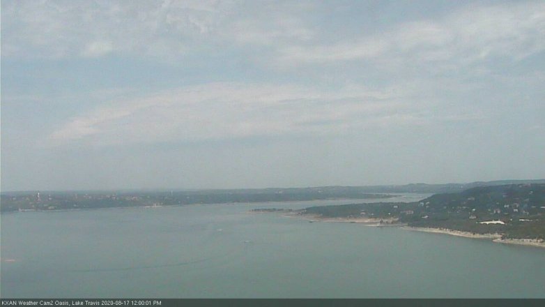 Lake Travis webcam, August 17, 2020 12:00 PM CT
