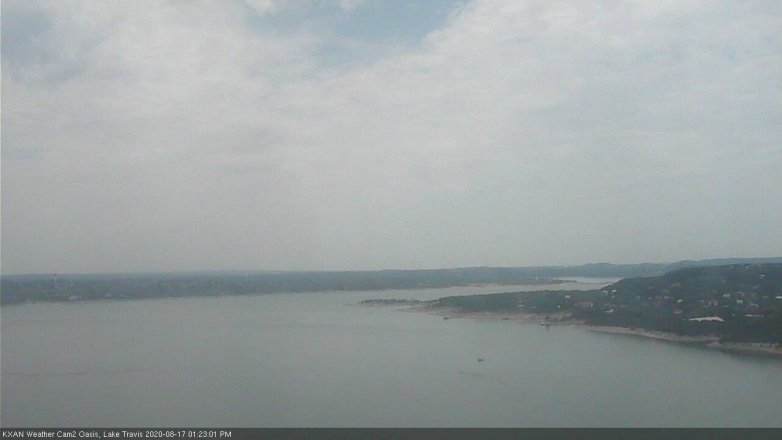 Lake Travis webcam, August 17, 2020 1:25 PM CT