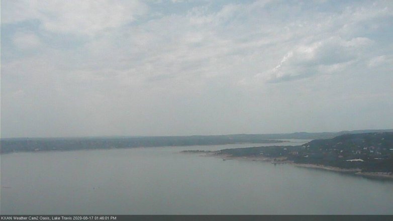 Lake Travis webcam, August 17, 2020 1:45 PM CT