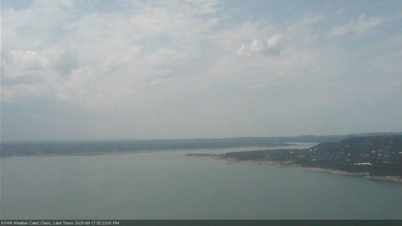 Lake Travis webcam, August 17, 2020 2:25 PM CT