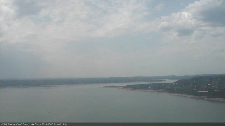 Lake Travis webcam, August 17, 2020 2:45 PM CT