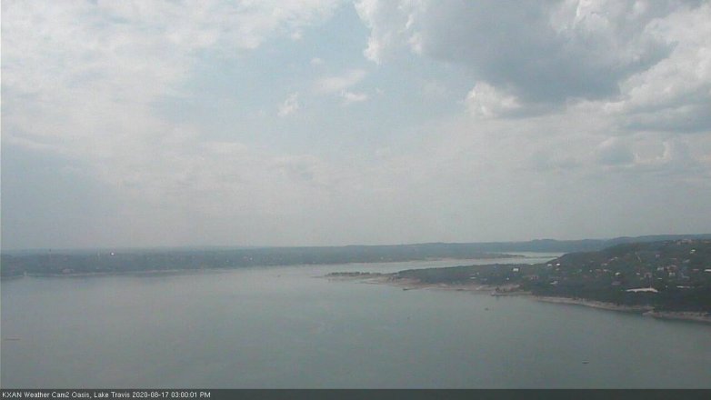 Lake Travis webcam, August 17, 2020 3:00 PM CT