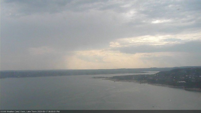 Lake Travis webcam, August 17, 2020 6:00 PM CT